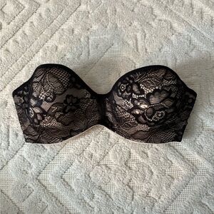 Isaac Mizrahi Black Floral Lace Bra